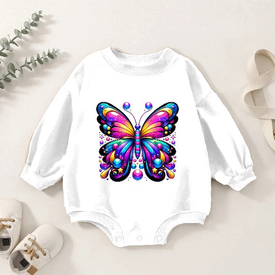 Colorburst Fantasy Butterfly Baby Romper Sweatshirts