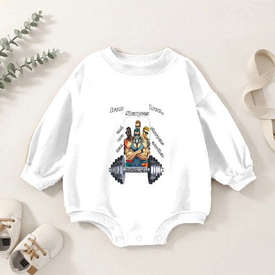 The Iron Sharpens Iron Scripture Baby Romper Sweatshirts