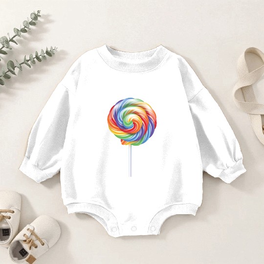 Lollipop Rainbow Sucker Candy Costume Halloween Baby Romper Sweatshirts