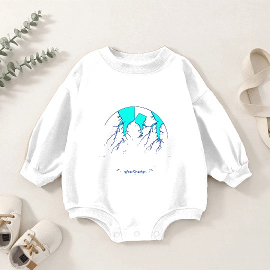 Royal Blue Lightning shadow Baby Romper Sweatshirts