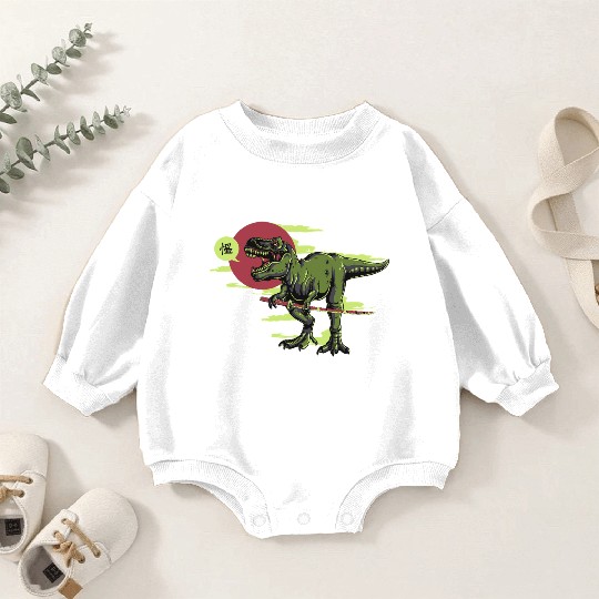 Dino Katana Master Baby Romper Sweatshirts