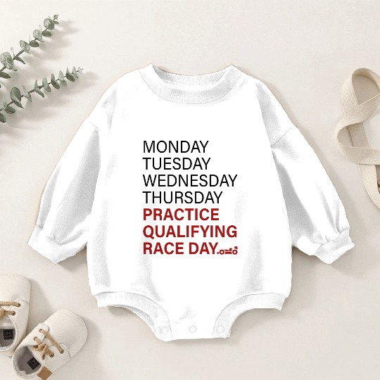 monday tuesday wednesday thursday practice qual Baby Romper Sweatshirts