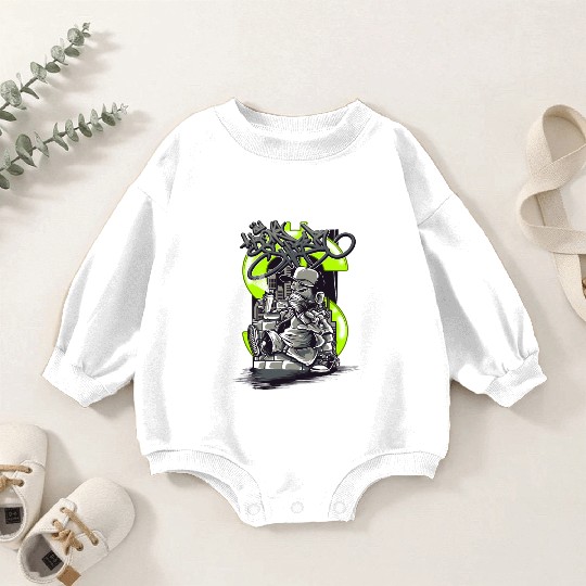 Urban Graffiti Kid Portrait Baby Romper Sweatshirts
