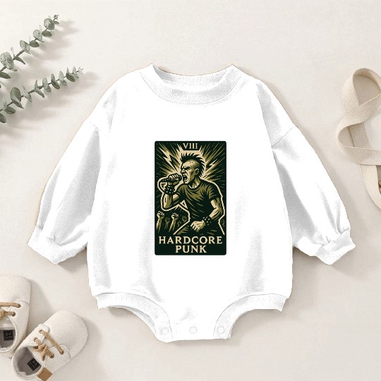 Hardcore Punk (Card VIII) Baby Romper Sweatshirts