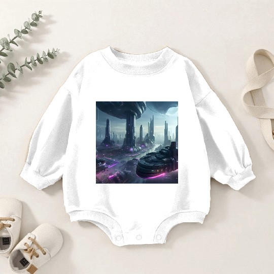 Ethereal Alien Planet Landscape Baby Romper Sweatshirts