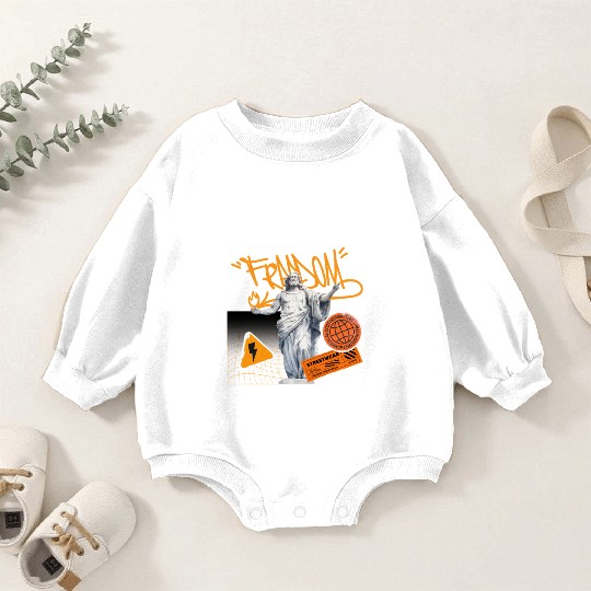Graffiti Sculpture Streetwear  Baby Romper Sweatshirts