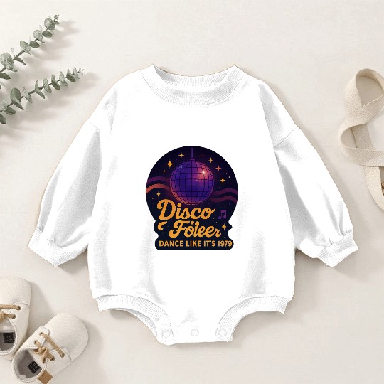 Disco Foiler 1970s Dance Baby Romper Sweatshirts