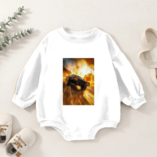 Muscle Car in Firestorm Drift Baby Romper Sweatshirts
