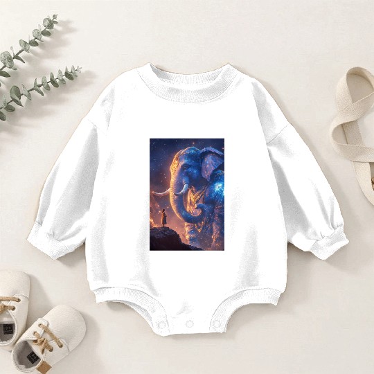 Celestial Elephant Guardian Baby Romper Sweatshirts