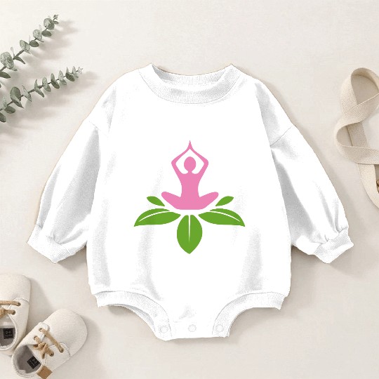Serene Yoga Lotus Design Baby Romper Sweatshirts