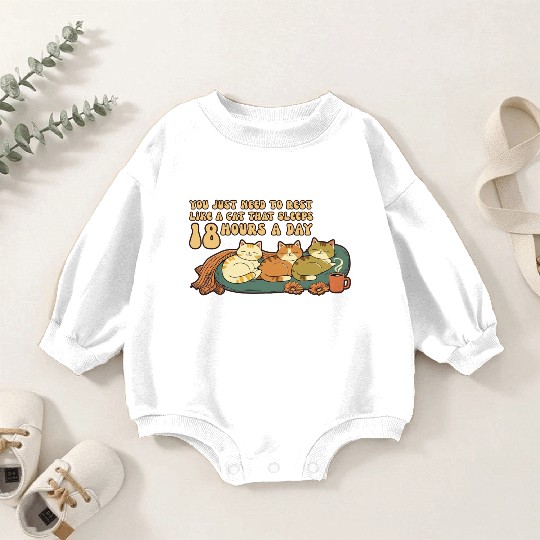 Relaxing Cat Nap Quote Design Baby Romper Sweatshirts