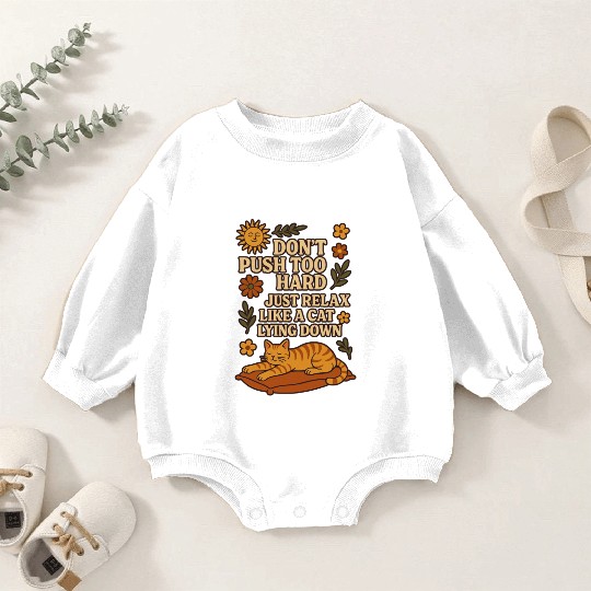 Relaxing Cat Nap Inspirational Design Baby Romper Sweatshirts