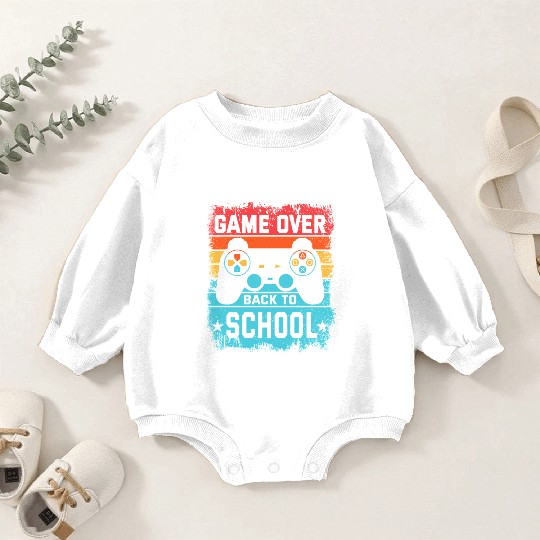 Game Over Back to School Baby Romper Sweatshirts – Retro Gamer