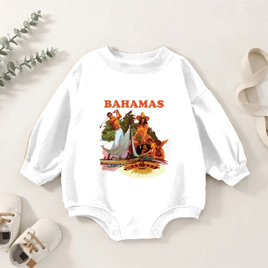 Bahamas, Collage Baby Romper Sweatshirts