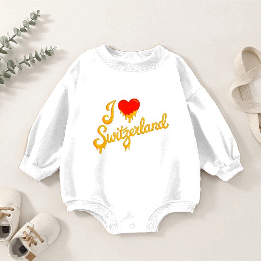 I love Switzerland Baby Romper Sweatshirts