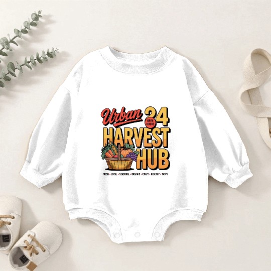 Urban Harvest Hub Vintage Design Baby Romper Sweatshirts