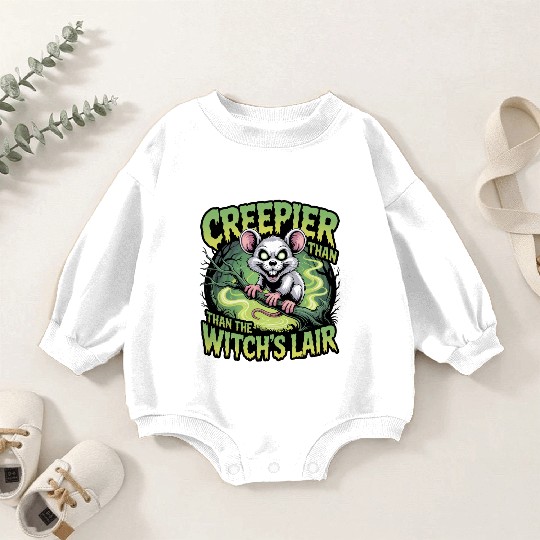 Creeper Mouse in Witch's Lair Design Baby Romper Sweatshirts