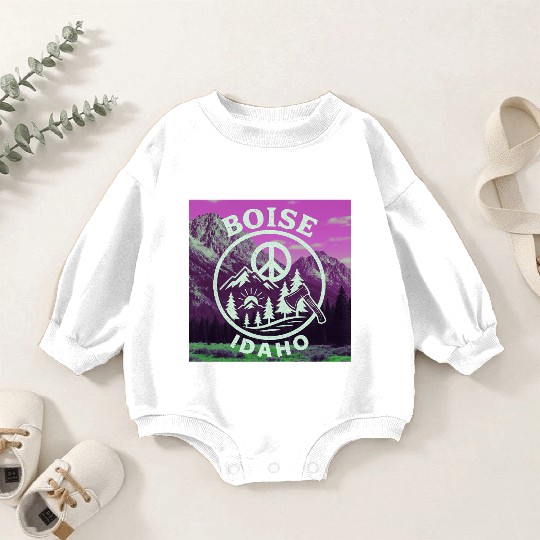 Boise, Idaho (P) Baby Romper Sweatshirts