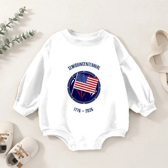 Centennial American Flag Commemorative Design Baby Romper Sweatshirts