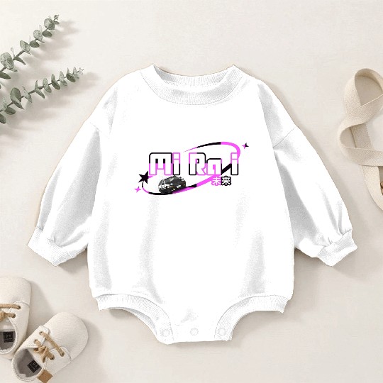 Neon Drift Car Graphic Baby Romper Sweatshirts
