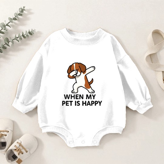 Dabbing Dog Pet Happiness Baby Romper Sweatshirts