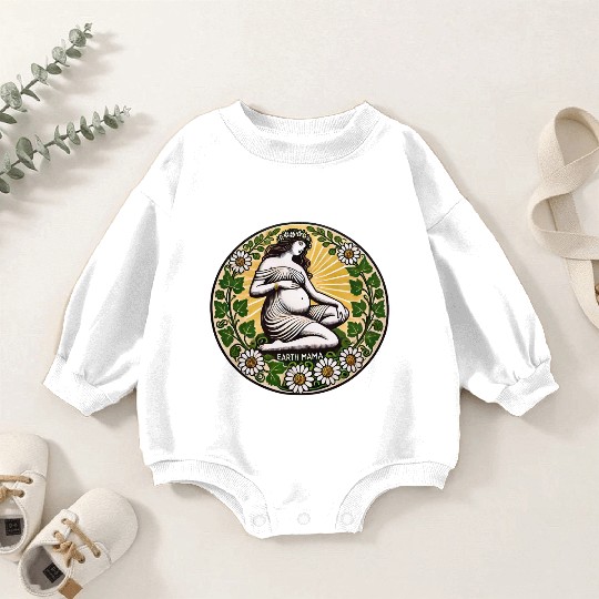 Earth Mama Nature Goddess Design Baby Romper Sweatshirts