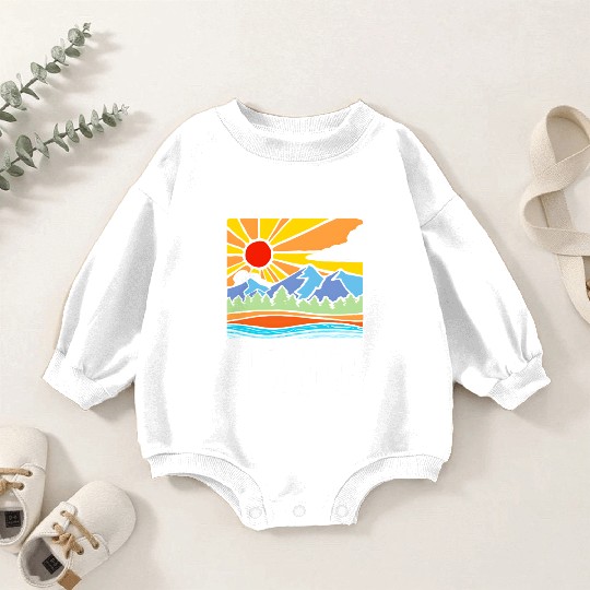 Acadia National Park Artistic Nature & Mountains Baby Romper Sweatshirts