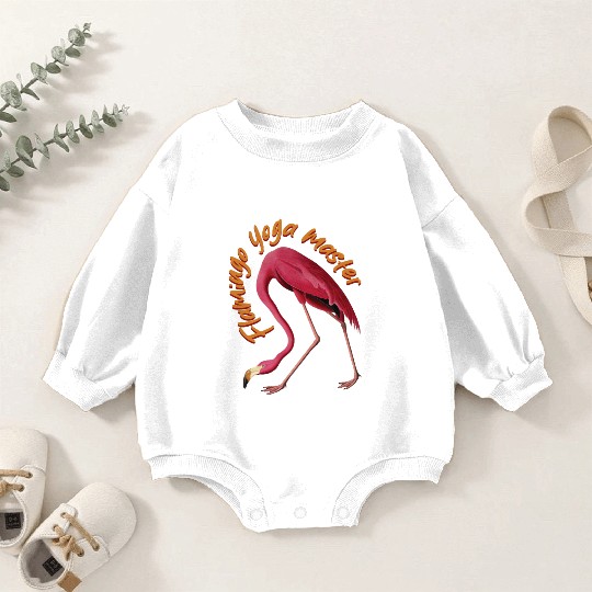 Flamingo Yoga Master Design Baby Romper Sweatshirts