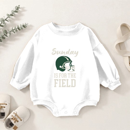 Sunday Football Field Design Baby Romper Sweatshirts