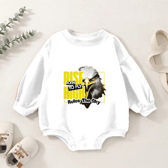 Eagle with Bold Flight Theme Baby Romper Sweatshirts