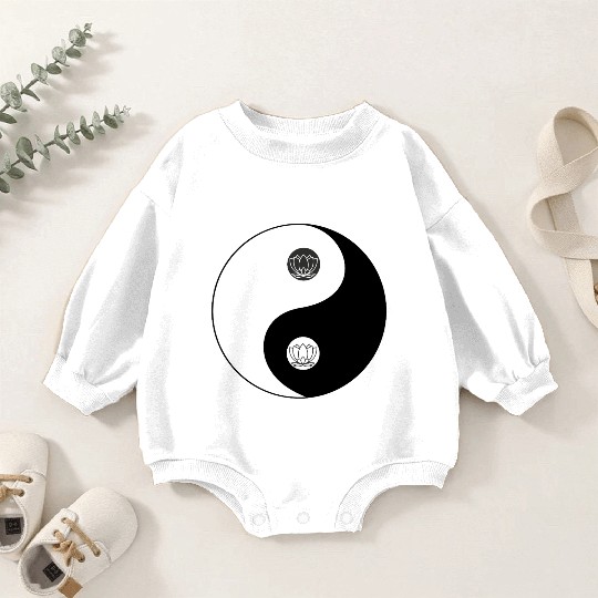 Yin-Yang Tao Lotus Symbol Design Baby Romper Sweatshirts