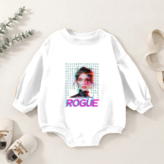 Futuristic Digital Rogue Illustration Baby Romper Sweatshirts