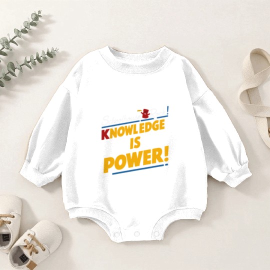 Schoolhouse Rock Knowledge is Power Back to School Baby Romper Sweatshirts