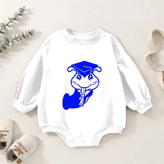 Caterpillar hole school graduation passed College Baby Romper Sweatshirts