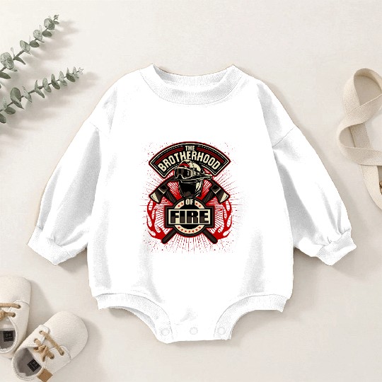 Brotherhood of Fire Firefighter Emblem Baby Romper Sweatshirts