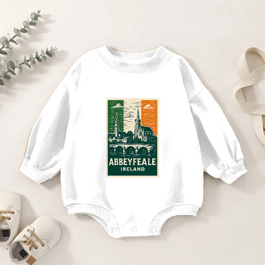 Abbeyfale Ireland Church Skyline Baby Romper Sweatshirts