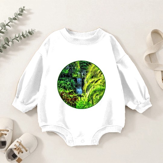 Bahamas - Tropical Waterfall Baby Romper Sweatshirts