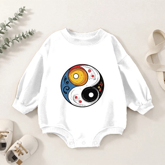 Celestial Balance Yin Yang Art Baby Romper Sweatshirts