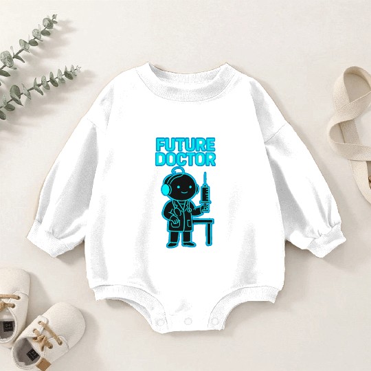 Futuristic Pediatric Medical Illustration Baby Romper Sweatshirts