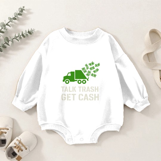 Garbage Truck Driver Trash Dad Hero Pickup Baby Romper Sweatshirts