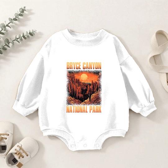 Bryce Canyon National Park Sunset Illustration Baby Romper Sweatshirts
