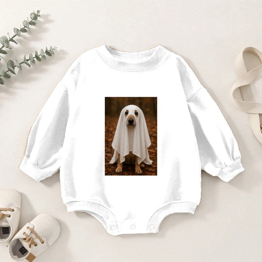 Autumn Forest Ghost Dog Tapestry Baby Romper Sweatshirts