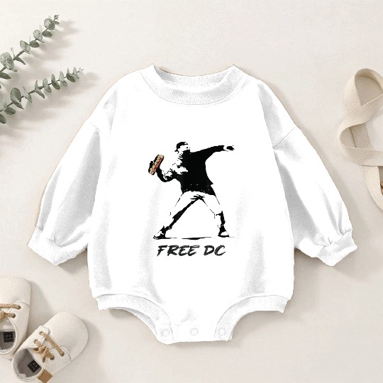 Free DC Sandwich Guy Banksy Style Street Art Baby Romper Sweatshirts