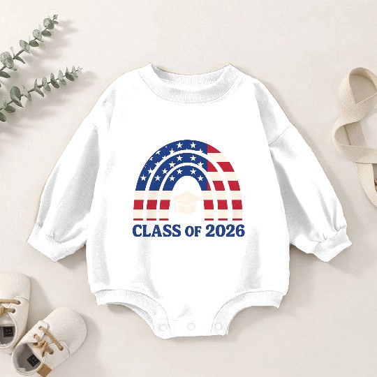 Senior 2026 | Graduation Class of 2026 Blue Design Baby Romper Sweatshirts