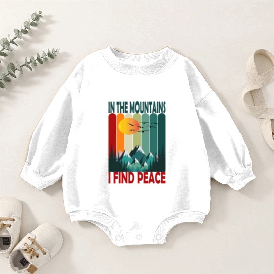 Mountain Sunset Peaceful Scene Baby Romper Sweatshirts