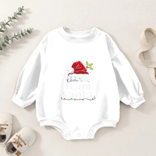 Team Santa Holiday Christmas Design Baby Romper Sweatshirts