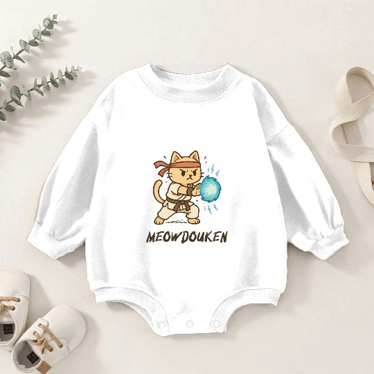 Meowdouken Street Fighter Baby Romper Sweatshirts