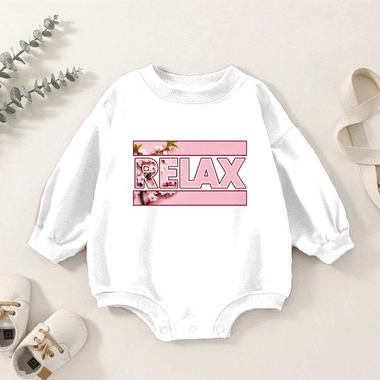 Cherry Blossom Relax Logo Baby Romper Sweatshirts