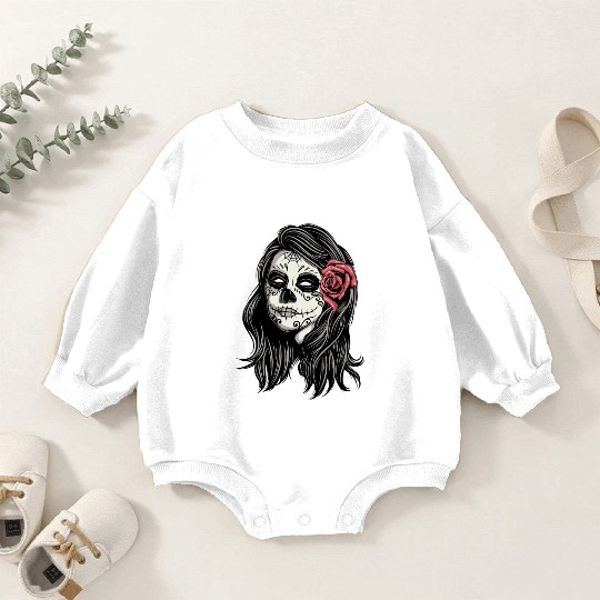 Santa Muerte Holy Woman Baby Romper Sweatshirts