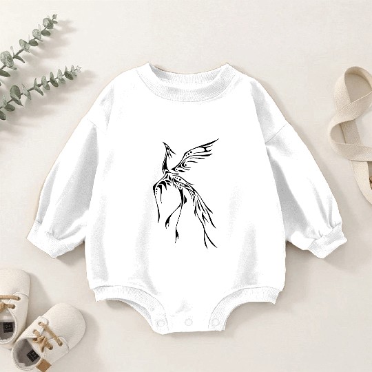 Crane / Phoenix T Tattoo Baby Romper Sweatshirts